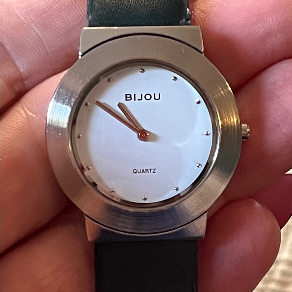 Silver and Black BIJOU Quartz Watch